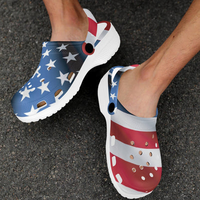 American flag Classic Unisex Clogs Shoes