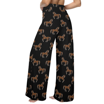 Horse Print Design LKS3010 Women's Wide Leg Lounge Pants