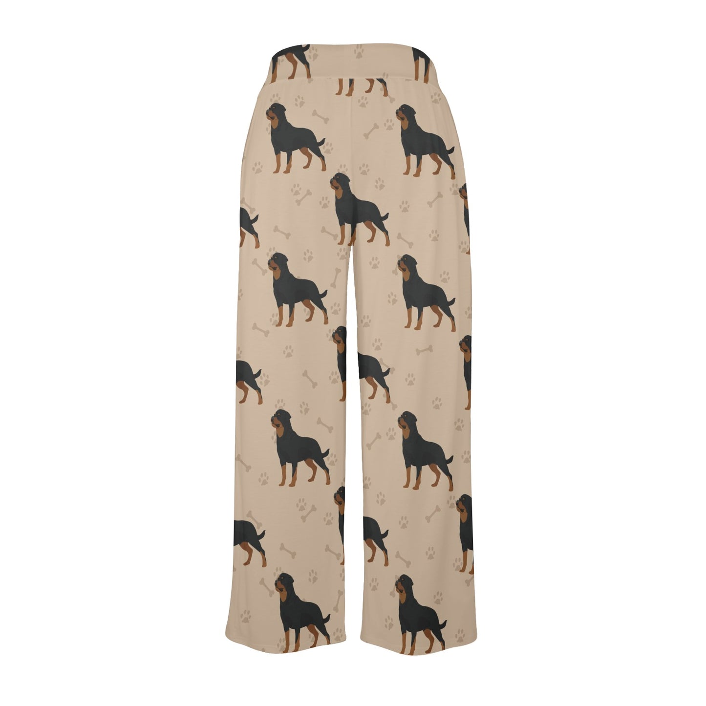 Rottweiler Pattern Print Design A01 Women's Wide Leg Lounge Pants