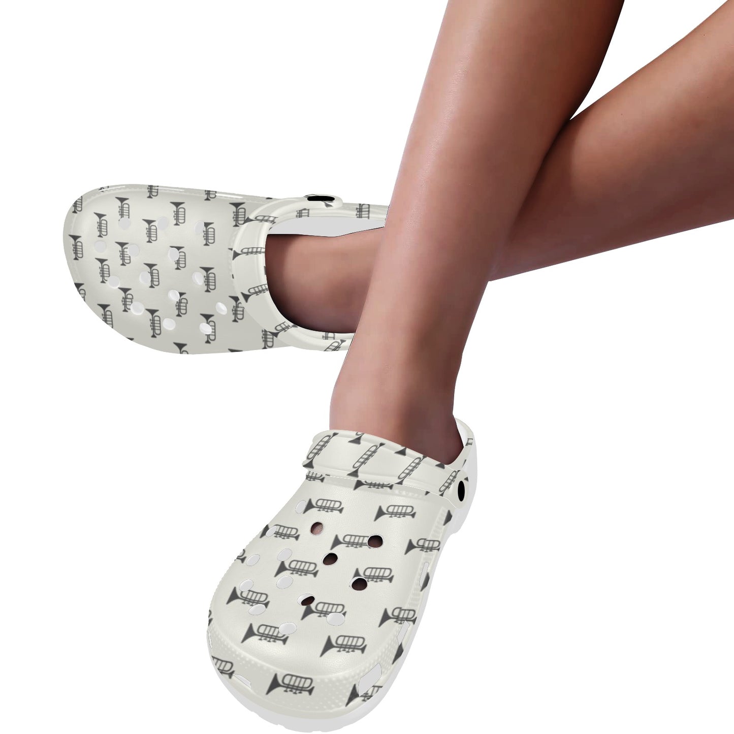 Trumpet Pattern Themed Print Unisex Clogs Shoes