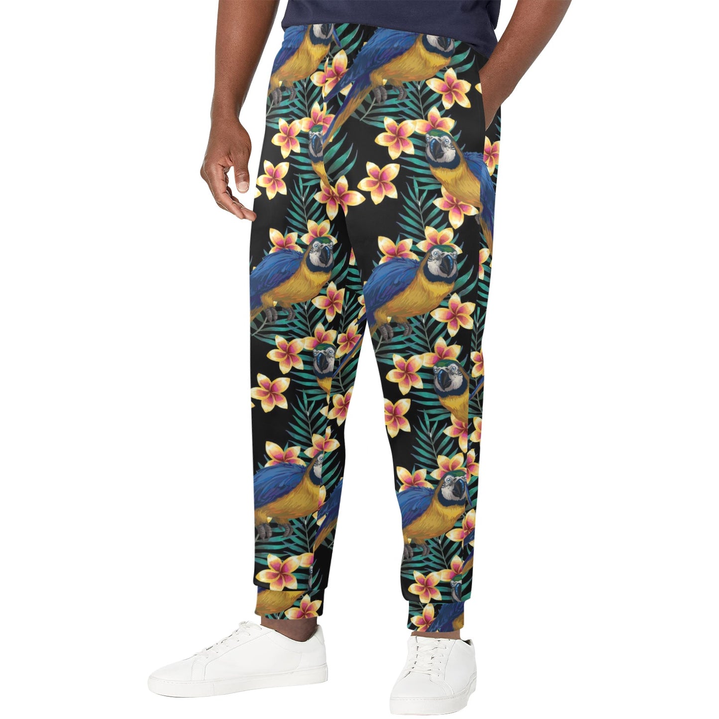 Macaw Pattern Print Design 03 Men's Casual Track Pants