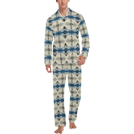 Southwest Pattern Print Design LKS304 Men's Long Pajama Set