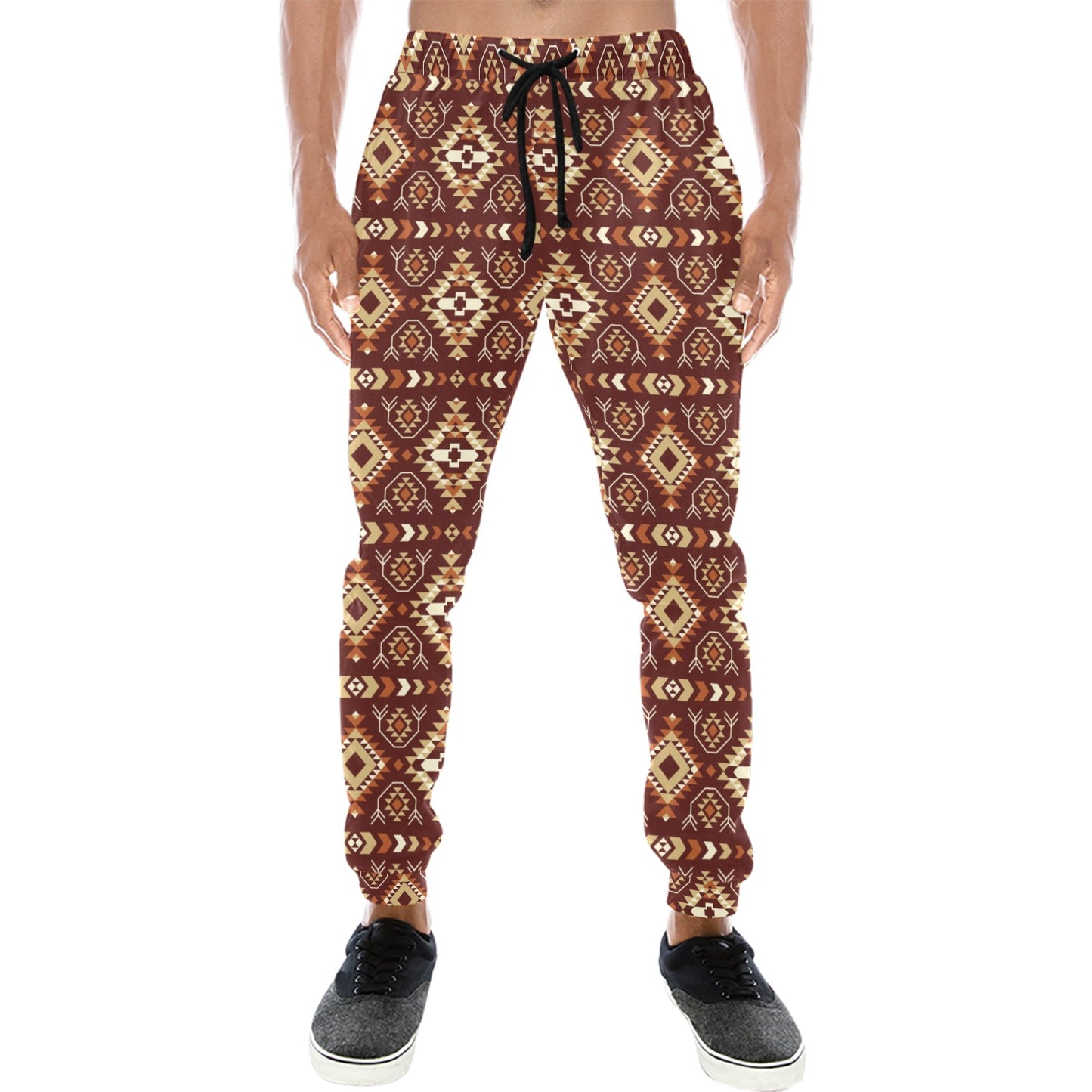 Navajo Native Color Print Pattern Men's Sweatpants