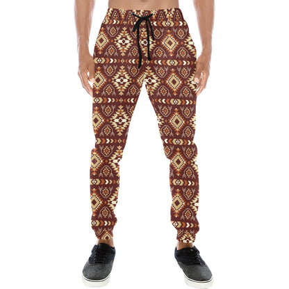 Navajo Native Color Print Pattern Men's Sweatpants