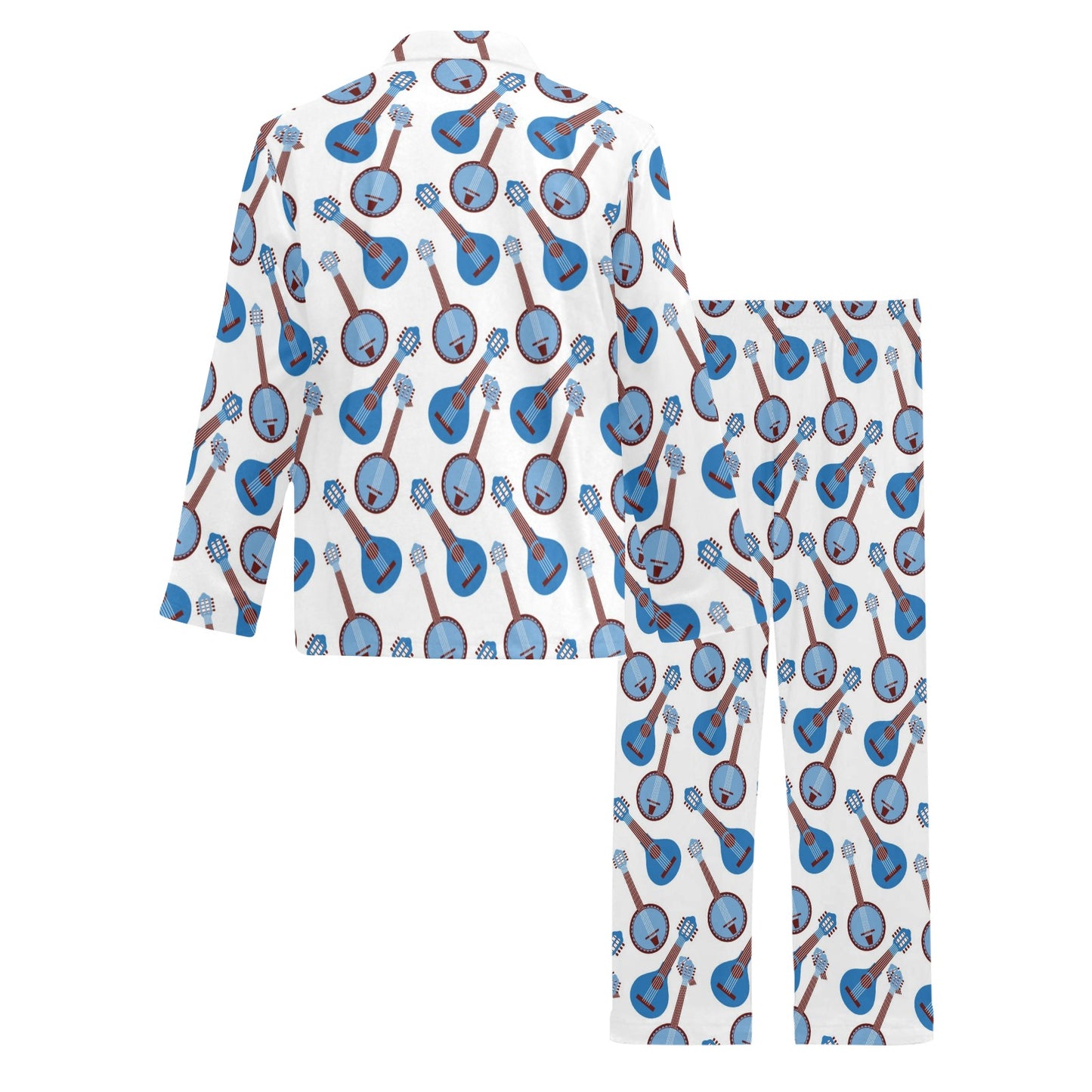 Banjo Print Design LKS401 Men's Long Pajama Set