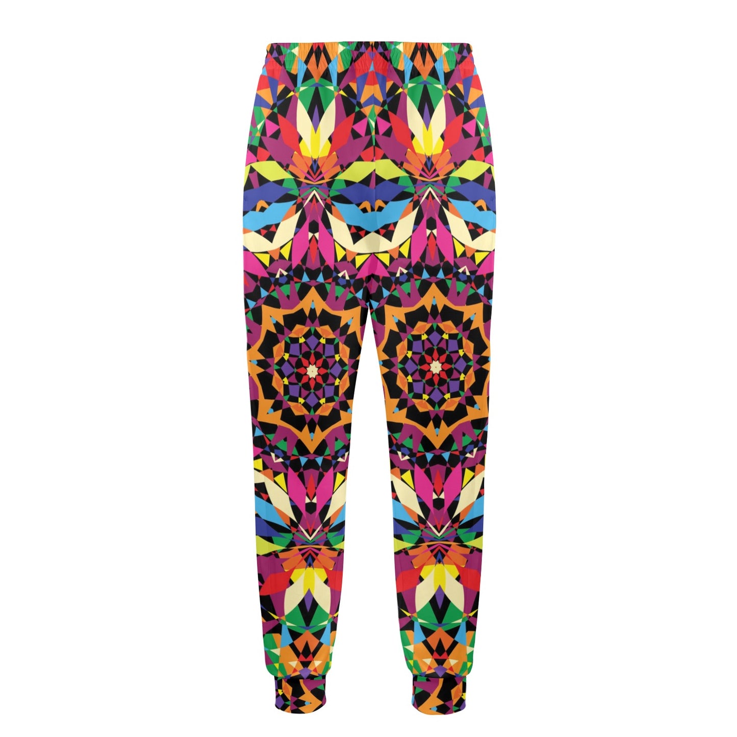 Kaleidoscope Pattern Print Design 02 Men's Casual Track Pants