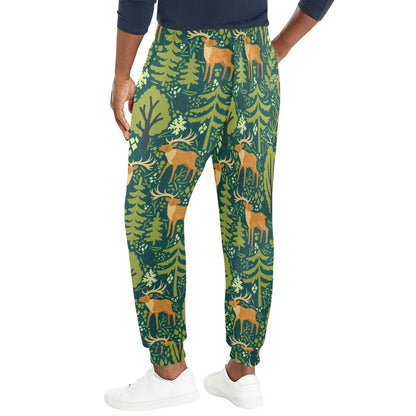 elk Design Print Pattern JJ0198 Men's Casual Track Pants