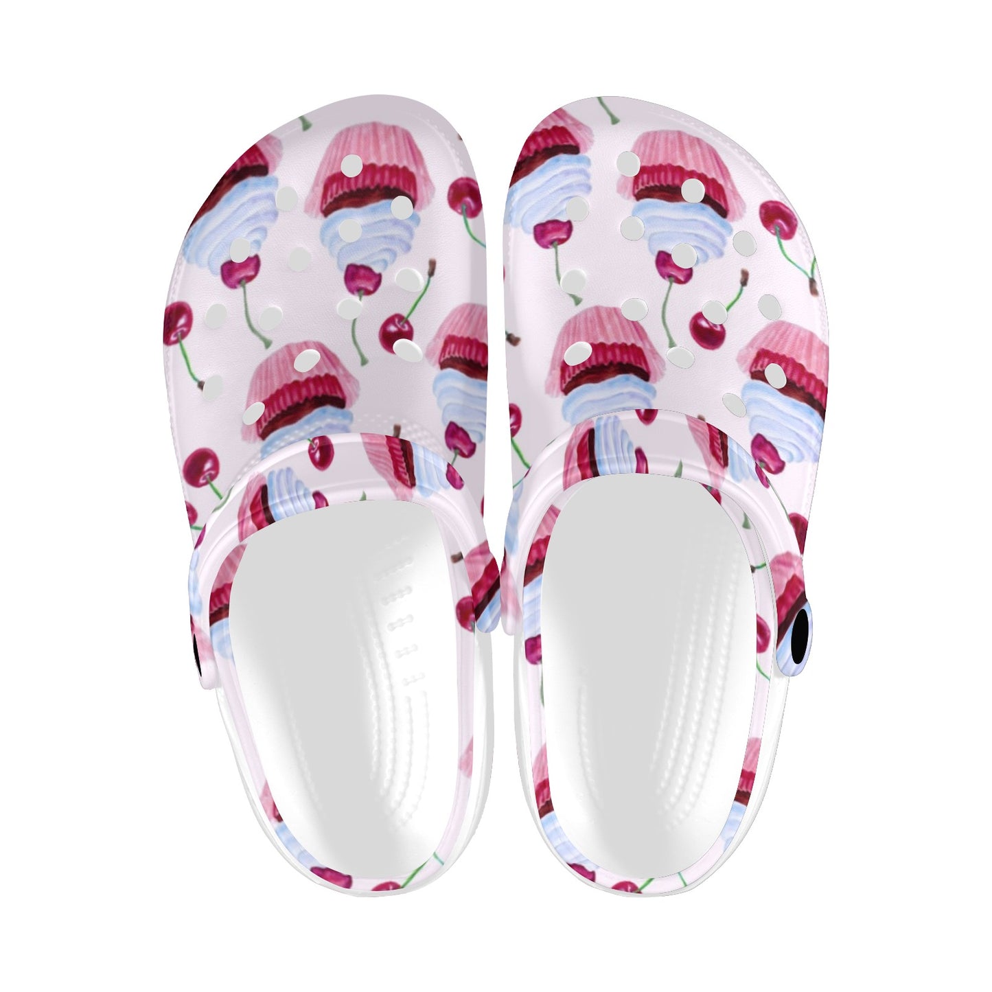 Cherry Cupcake Pink Pattern Unisex Clogs Shoes