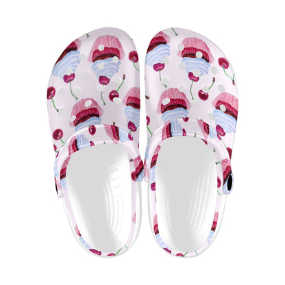 Cherry Cupcake Pink Pattern Unisex Clogs Shoes