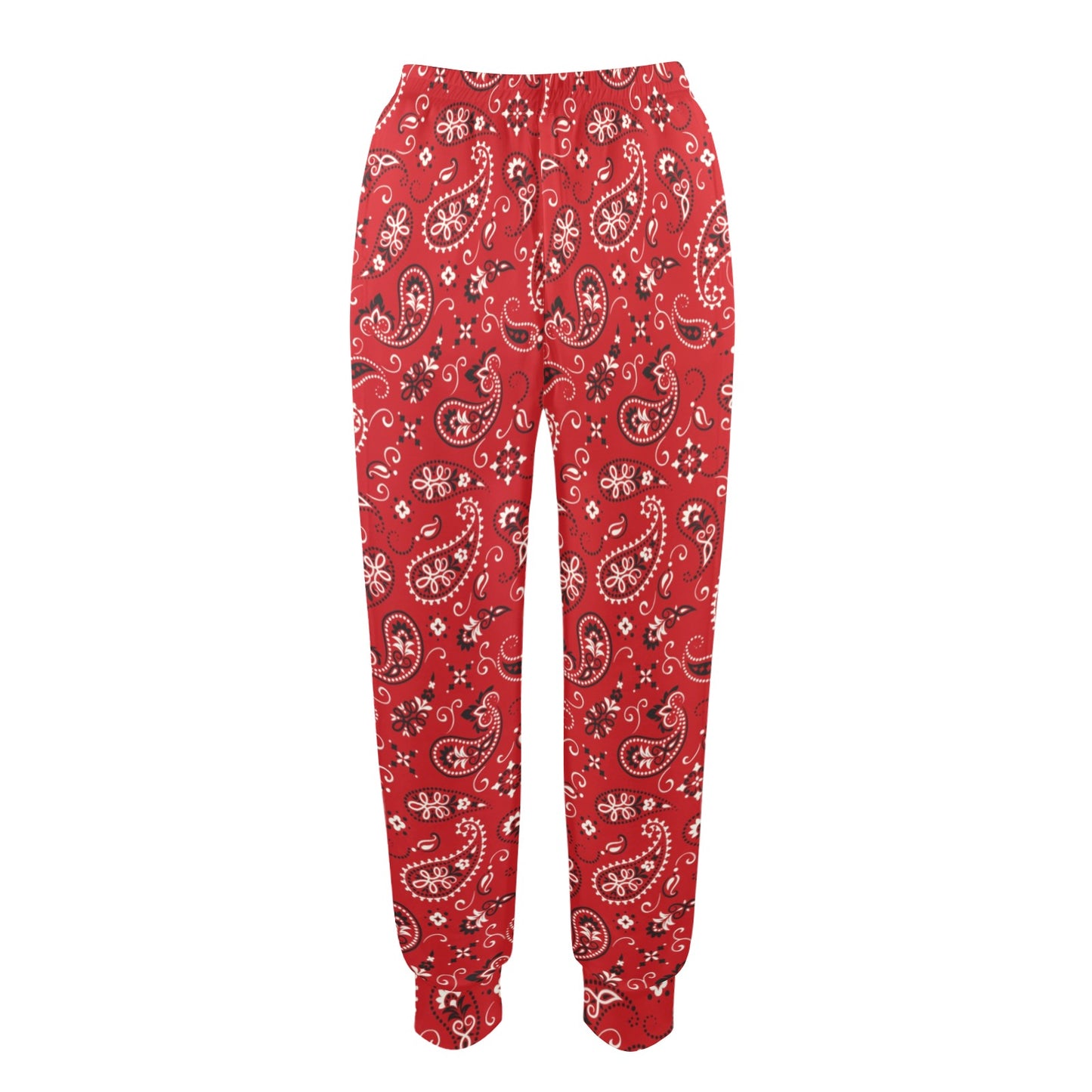 Bandana Paisley Red Print Design LKS3011 Women's Casual Track Pants
