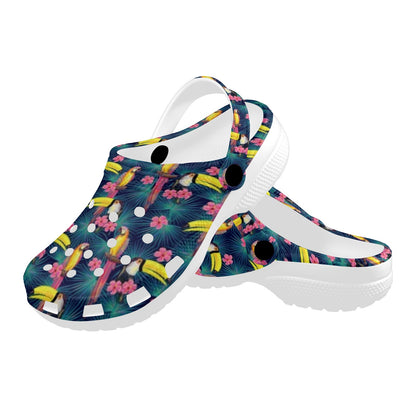 Toucan Parrot Design Unisex Clogs Shoes