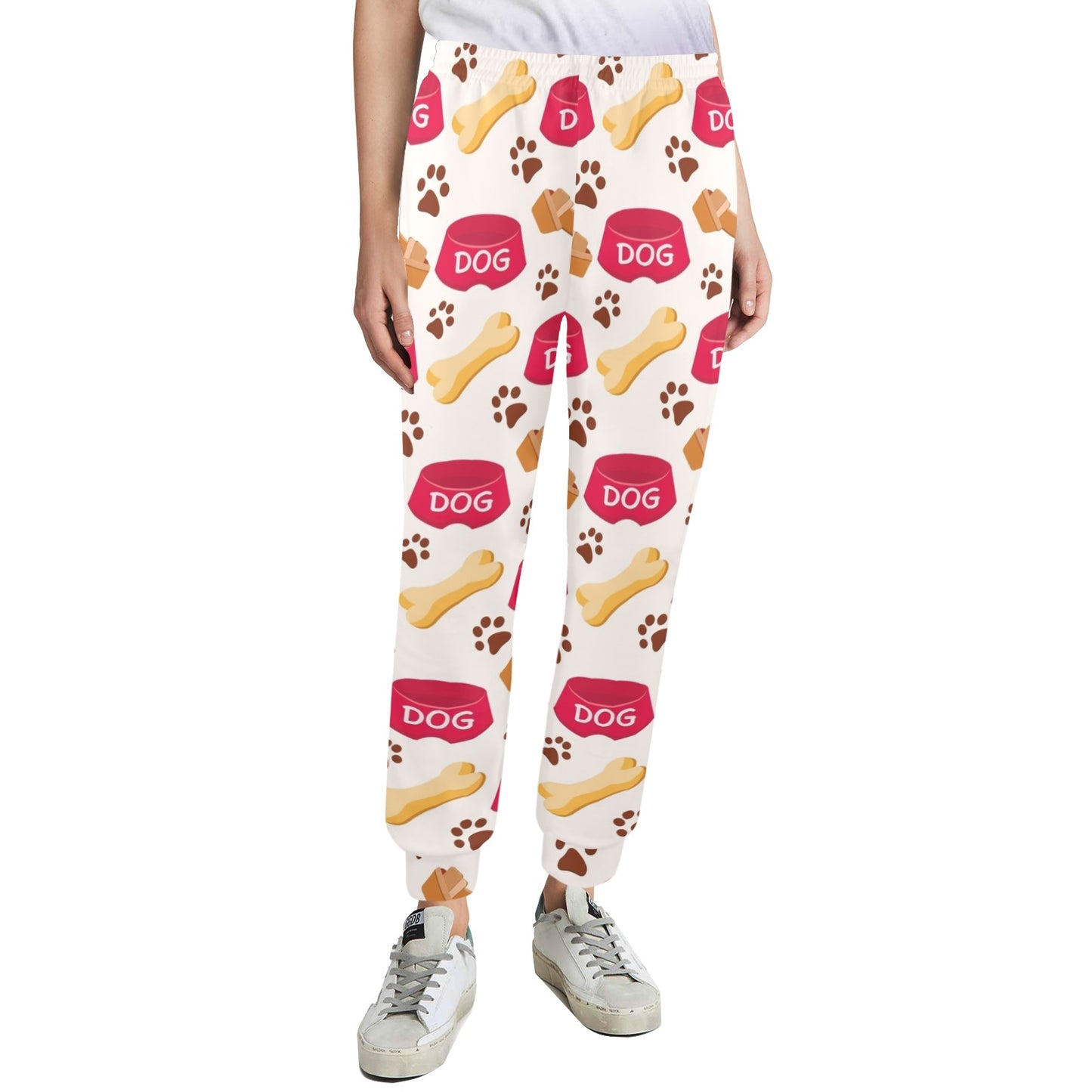 Dog paw bone Design Print Pattern JJ0119 Women's Casual Track Pants