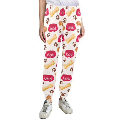 Dog paw bone Design Print Pattern JJ0119 Women's Casual Track Pants