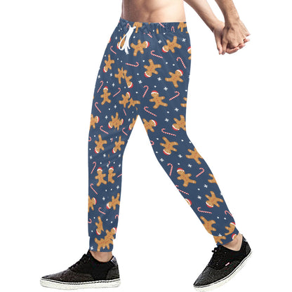 Gingerbread Pattern Print Design 01 Men's Sweatpants