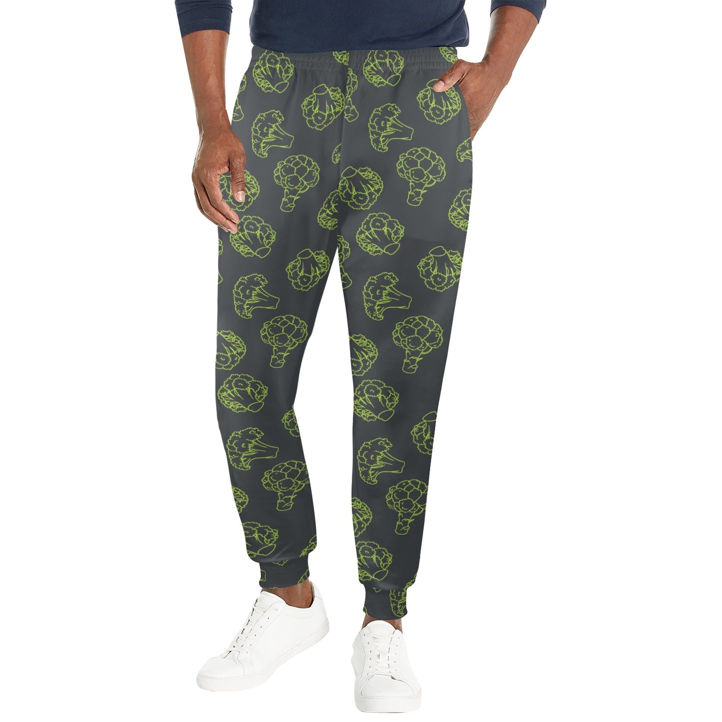 Broccoli Pattern Print Design 01 Men's Casual Track Pants