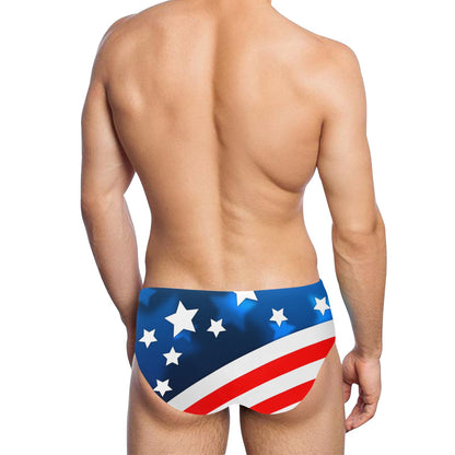 American flag Style Men's Swimming Briefs