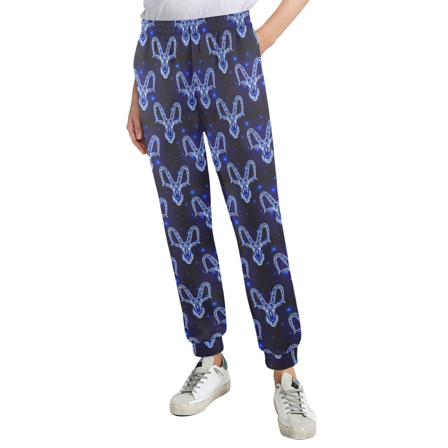 Goat Print Design LKS401 Women's Casual Track Pants