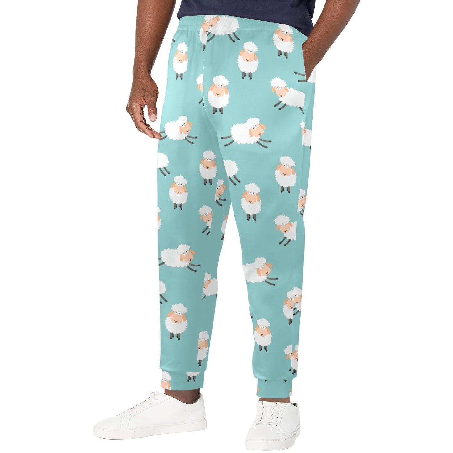 Sheep Print Design LKS406 Men's Casual Track Pants
