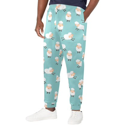 Sheep Print Design LKS406 Men's Casual Track Pants