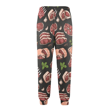 Meat Pattern Print Design 02 Men's Casual Track Pants