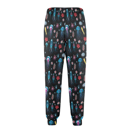 Jellyfish Underwater Print Men's Casual Track Pants