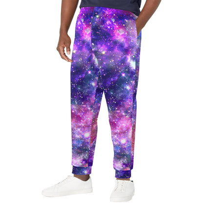 Galaxy Night Stardust Space Print Men's Casual Track Pants