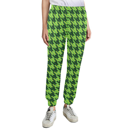 St Patricks Day Houndstooth Pattern Print LKS301 Women's Casual Track Pants