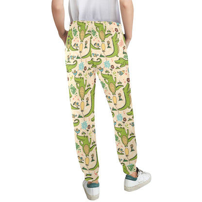 Alligator Pattern Print Design 01 Women's Casual Track Pants