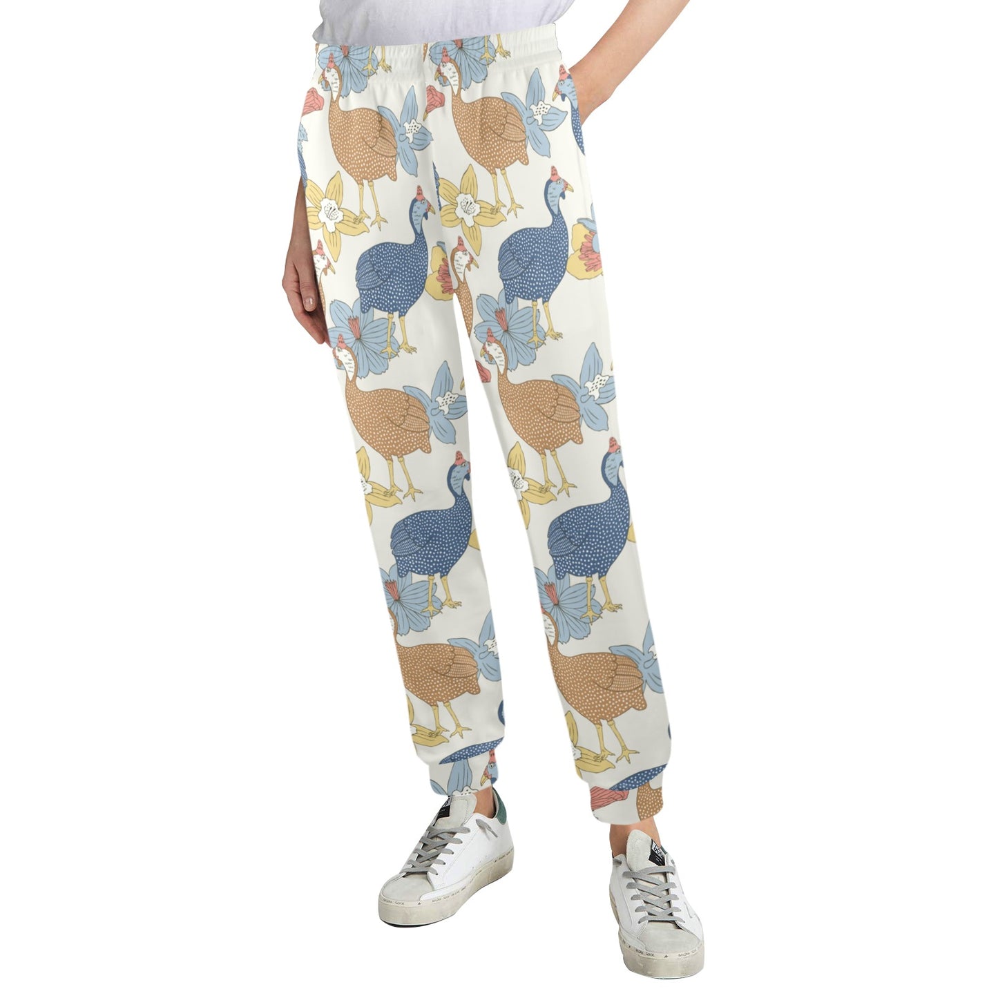 Guinea Fowl Pattern Print Design 01 Women's Casual Track Pants