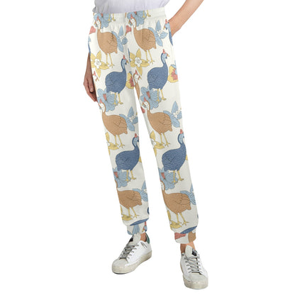 Guinea Fowl Pattern Print Design 01 Women's Casual Track Pants