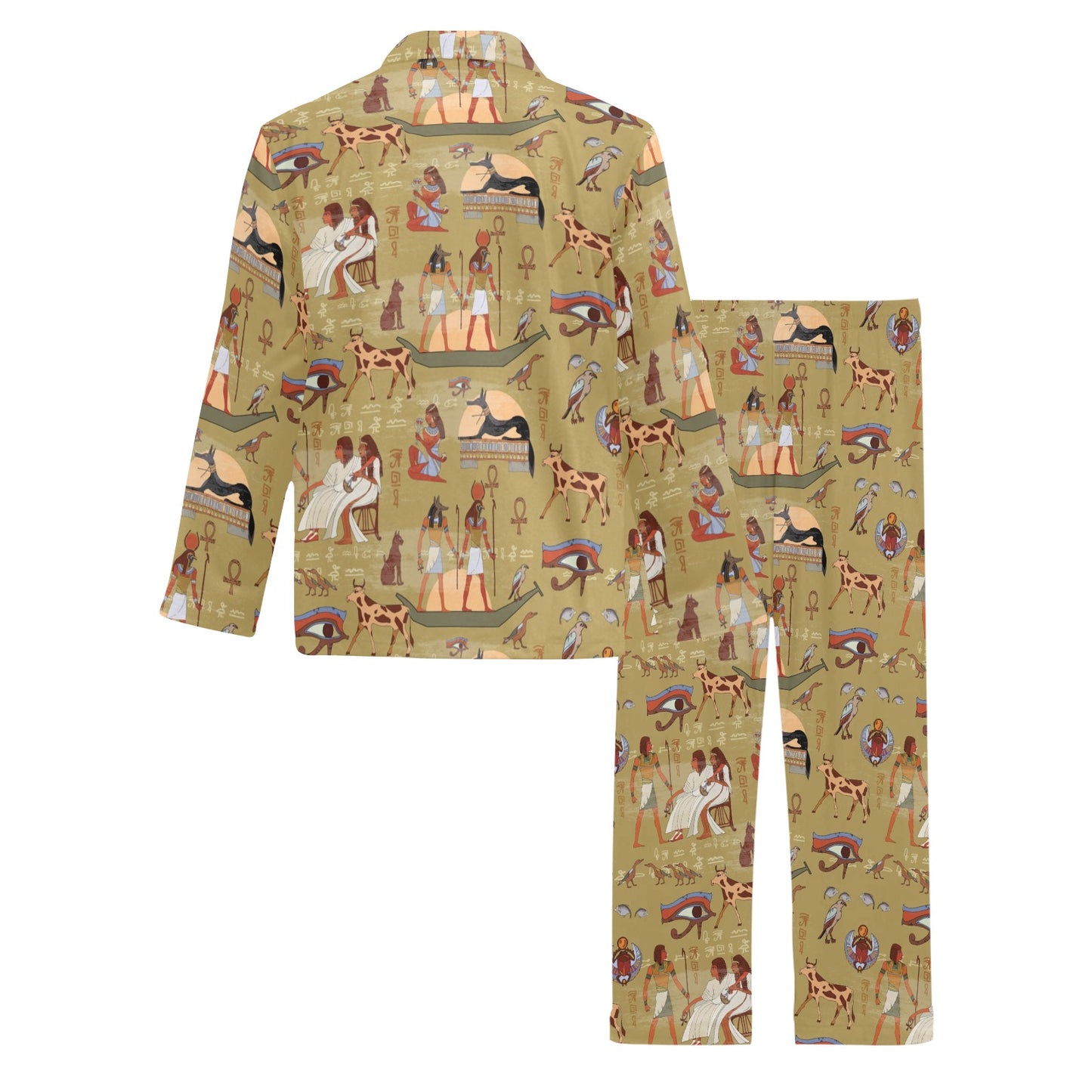 Ancient Greek Classic Pattern Design LKS305 Men's Long Pajama Set