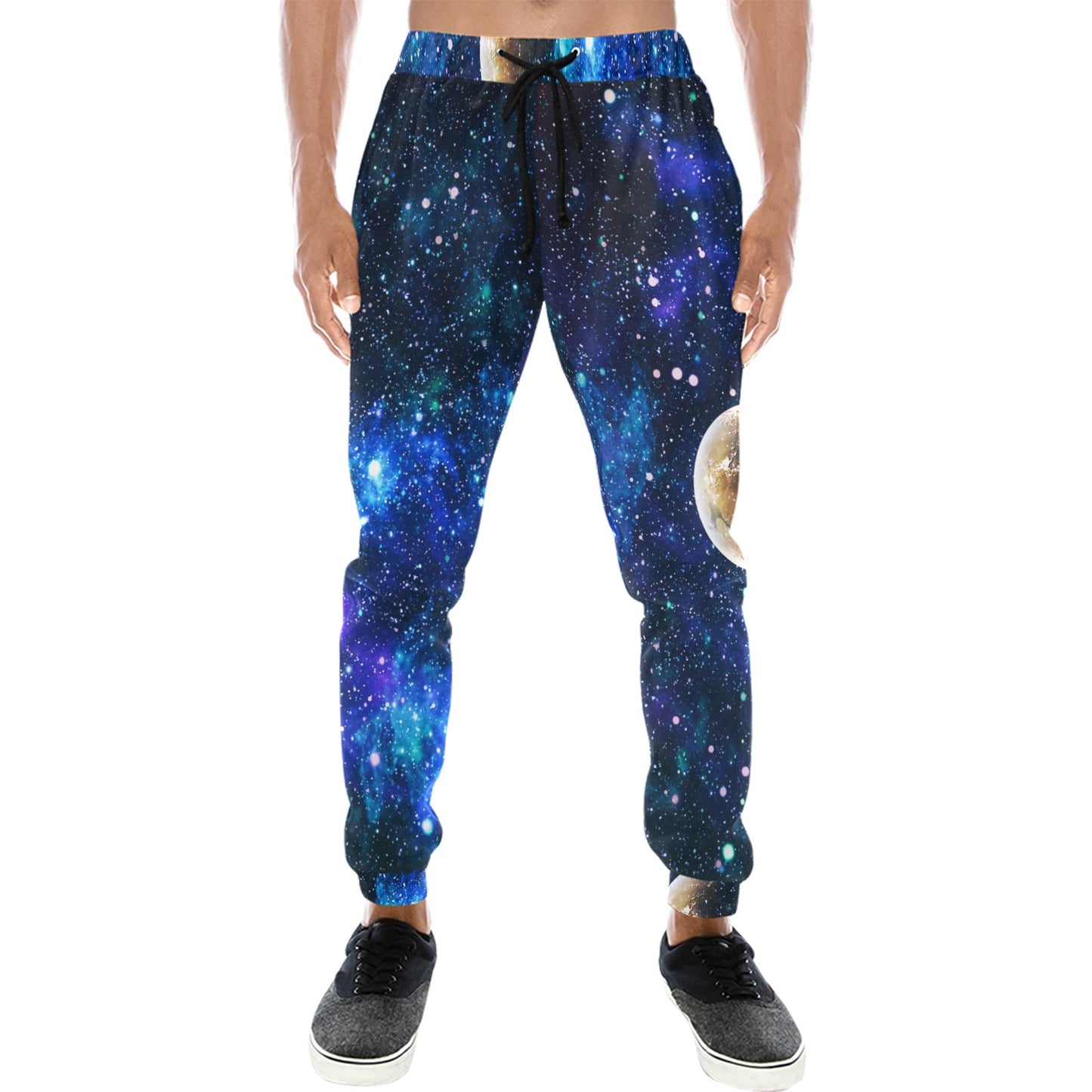 Galaxy Stardust Planet Space Print Men's Sweatpants