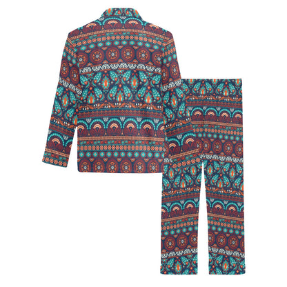 Suzani Print Design LKS302 Men's Long Pajama Set