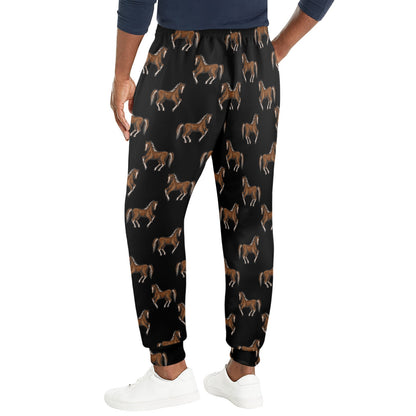 Horse Print Design LKS3010 Men's Casual Track Pants