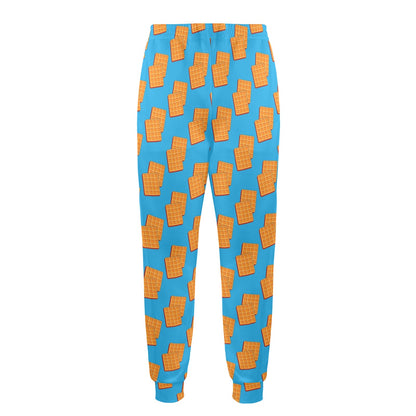 Waffle Print Design LKS304 Men's Casual Track Pants
