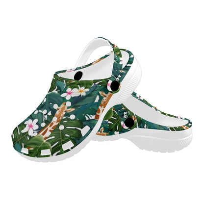 Giraffe Jungle Design Print Unisex Clogs Shoes