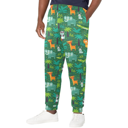 Zoo Animal Design Print Pattern JJ0411 Men's Casual Track Pants