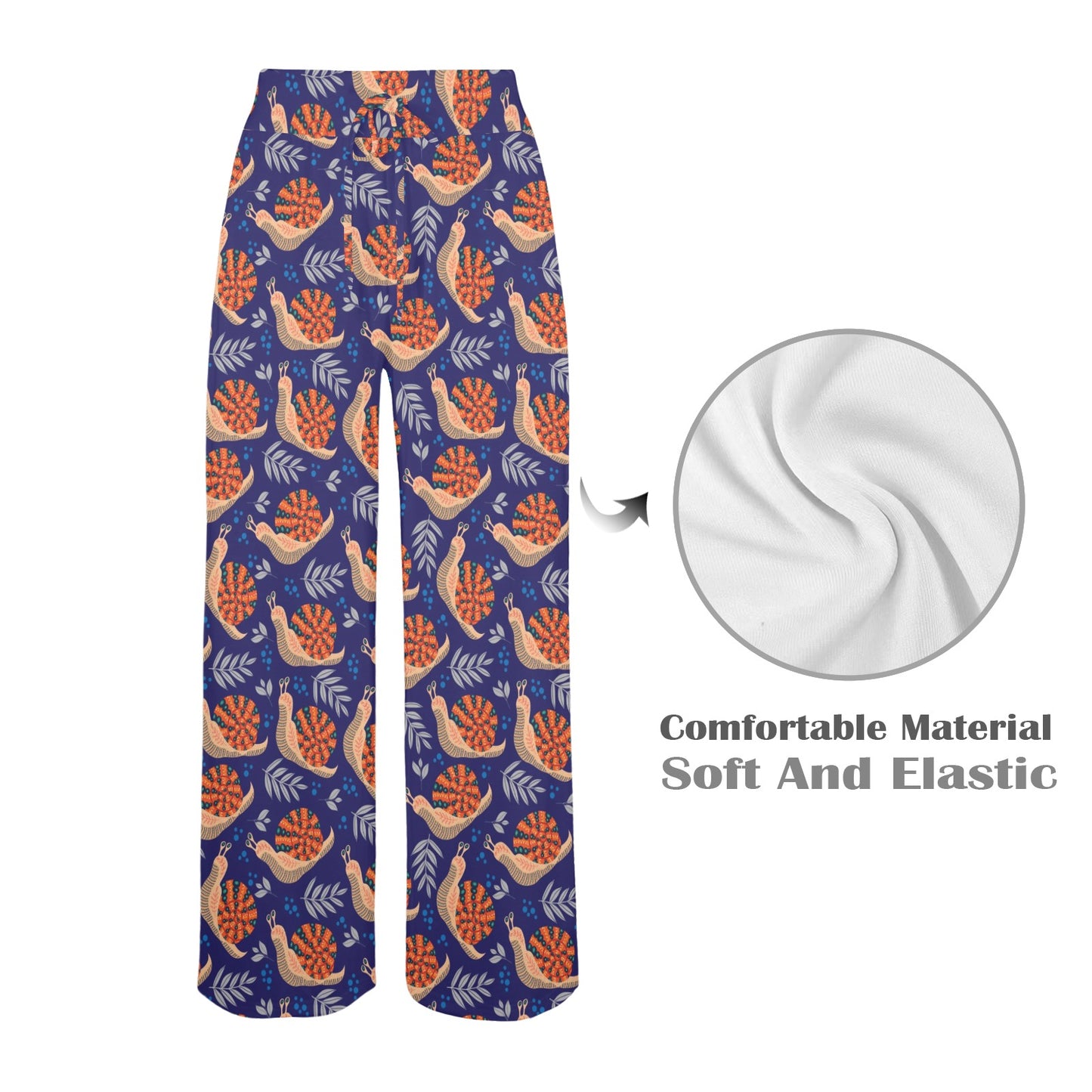 Snail Print Design LKS401 Women's Wide Leg Lounge Pants