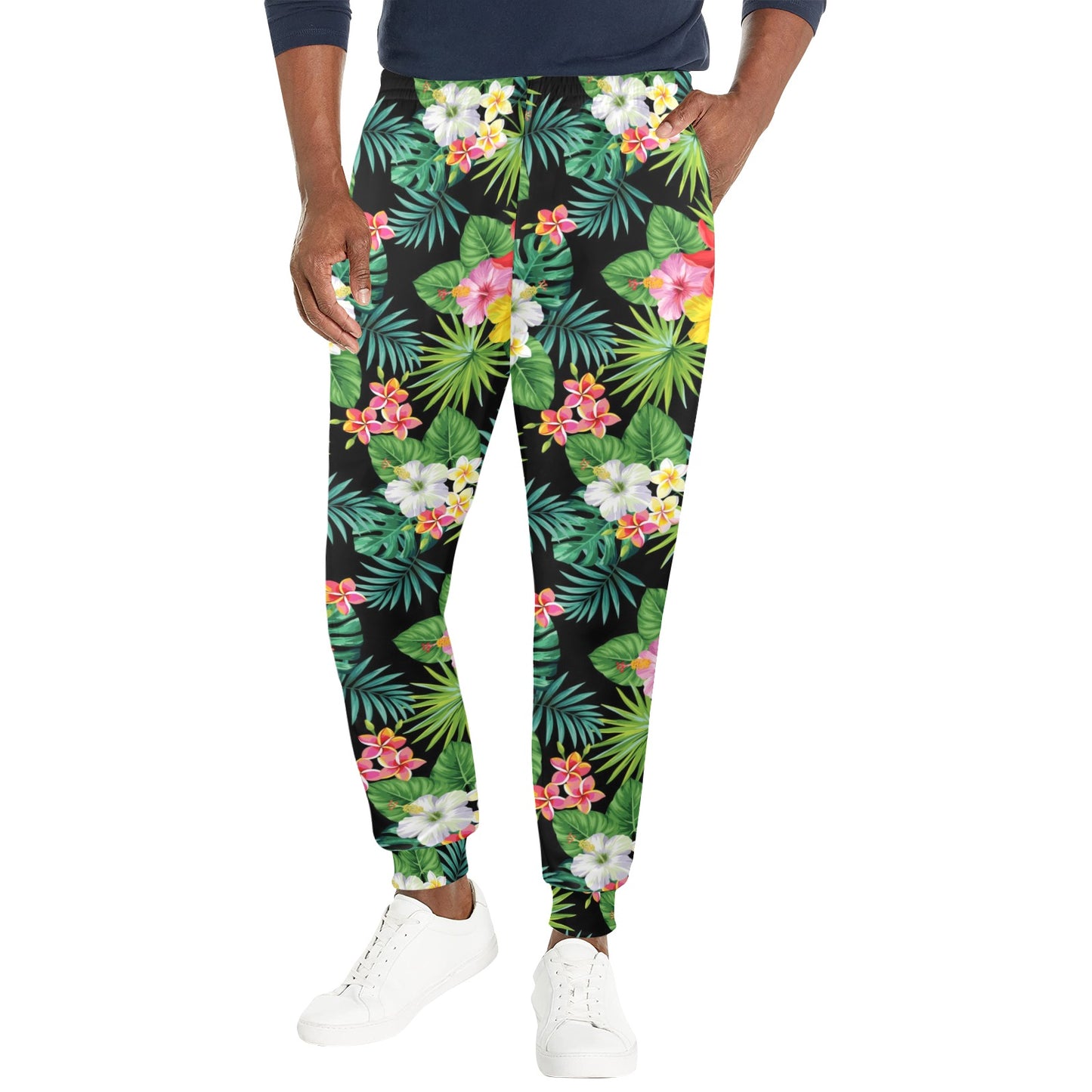 Hibiscus Hawaiian flower tropical Men's Casual Track Pants