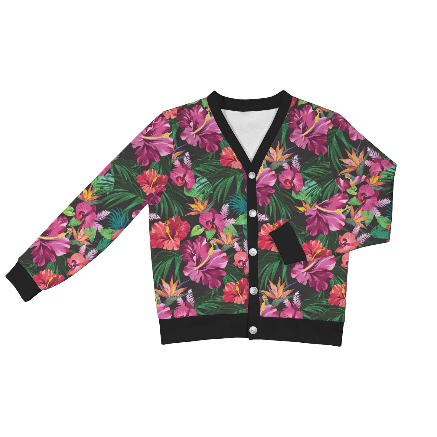 Hibiscus Hawaiian Design Print Pattern Women's Cardigan