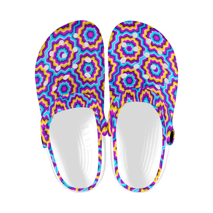 Optical illusion Techno Movement Unisex Clogs Shoes