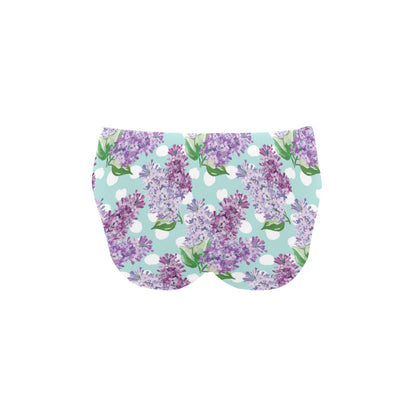 Lilac Pattern Print Design 02 Men's Swimming Briefs
