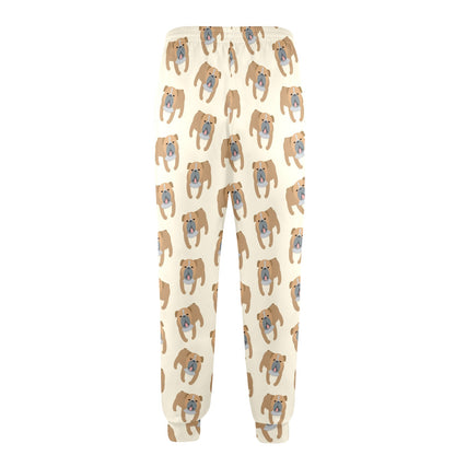 Bulldogs Pattern Print Design 01 Men's Casual Track Pants