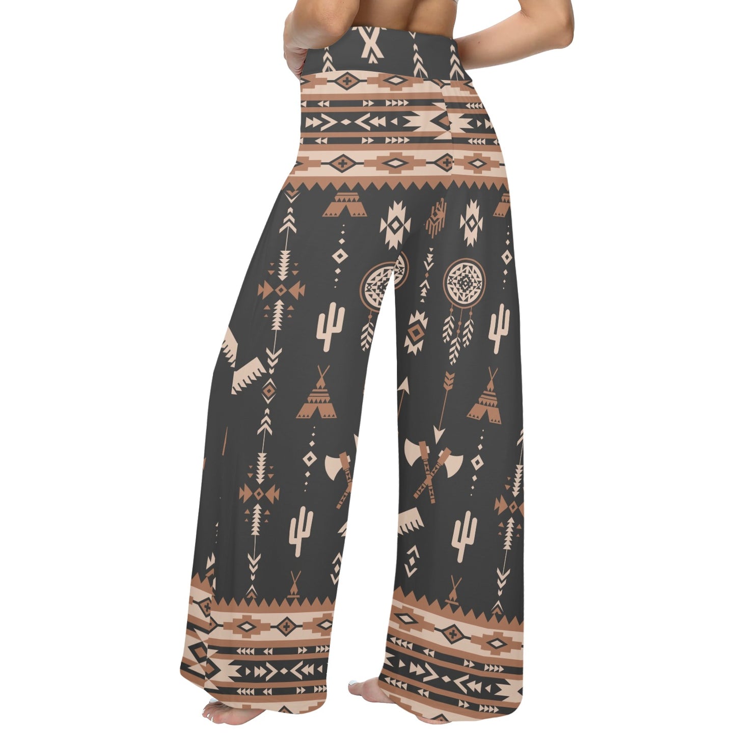 eagles southwestern Design Print Pattern JJ0156 Women's Wide Leg Lounge Pants