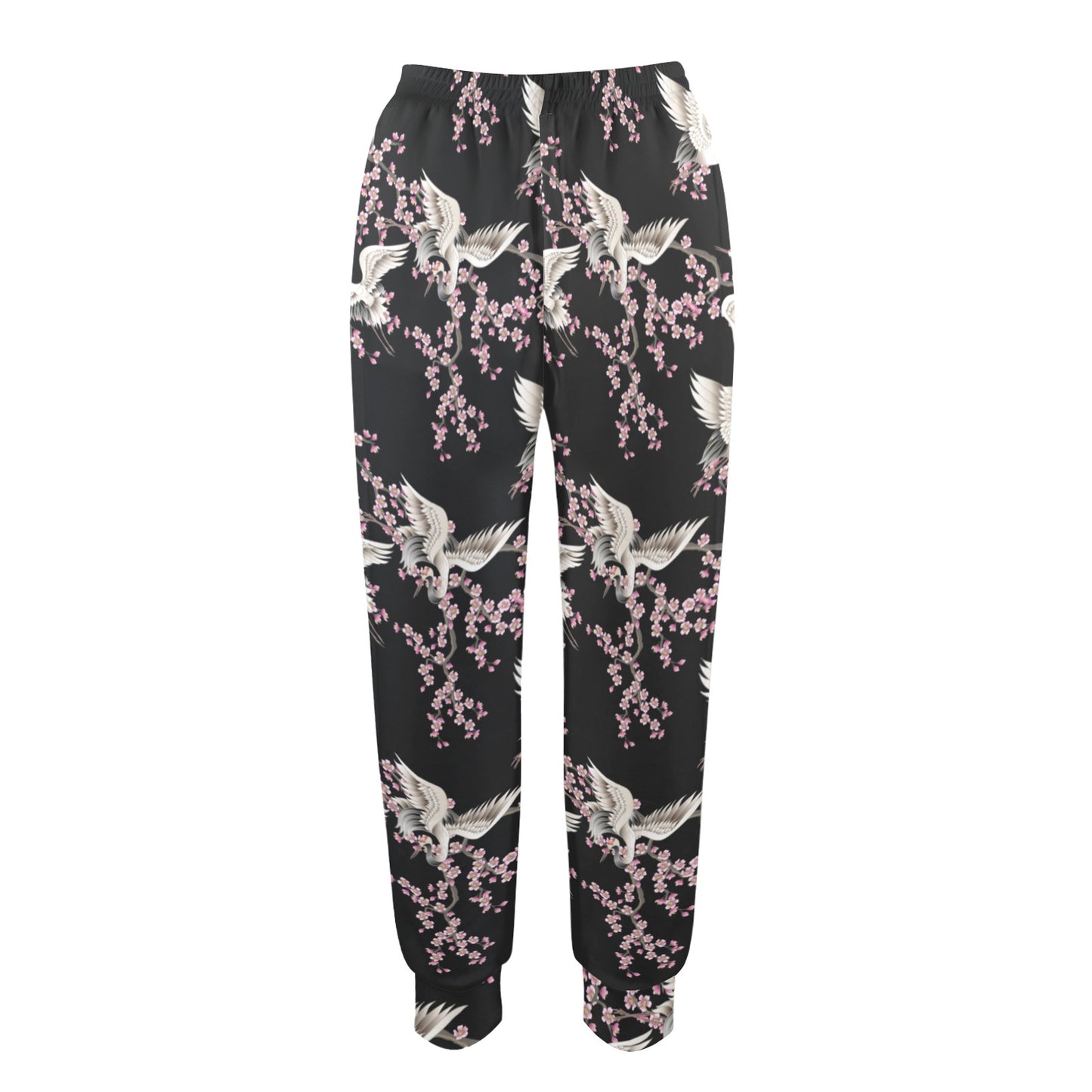 Crane Pattern Print Design 01 Women's Casual Track Pants