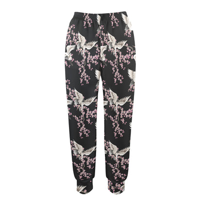 Crane Pattern Print Design 01 Women's Casual Track Pants