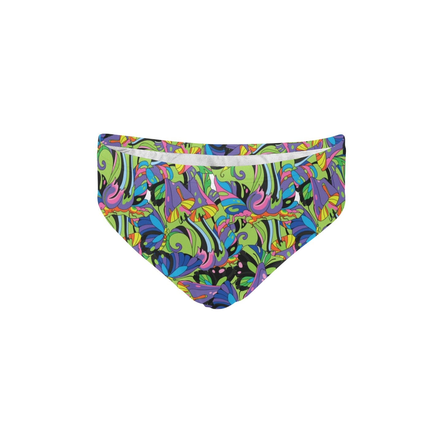 Psychedelic Trippy Mushroom Themed Men's Swimming Briefs