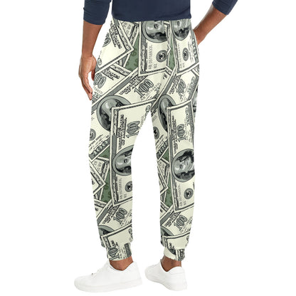 Dollar Design Print Pattern JJ0120 Men's Casual Track Pants