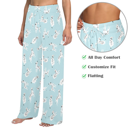 Dalmatians Design Print Pattern JJ052 Women's Wide Leg Lounge Pants