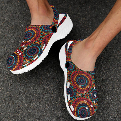 Bohemian Mandala Style Print Unisex Clogs Shoes